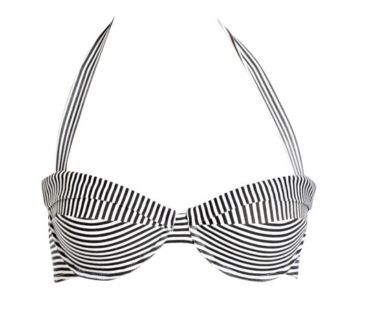 Latest Striped Bikini Top